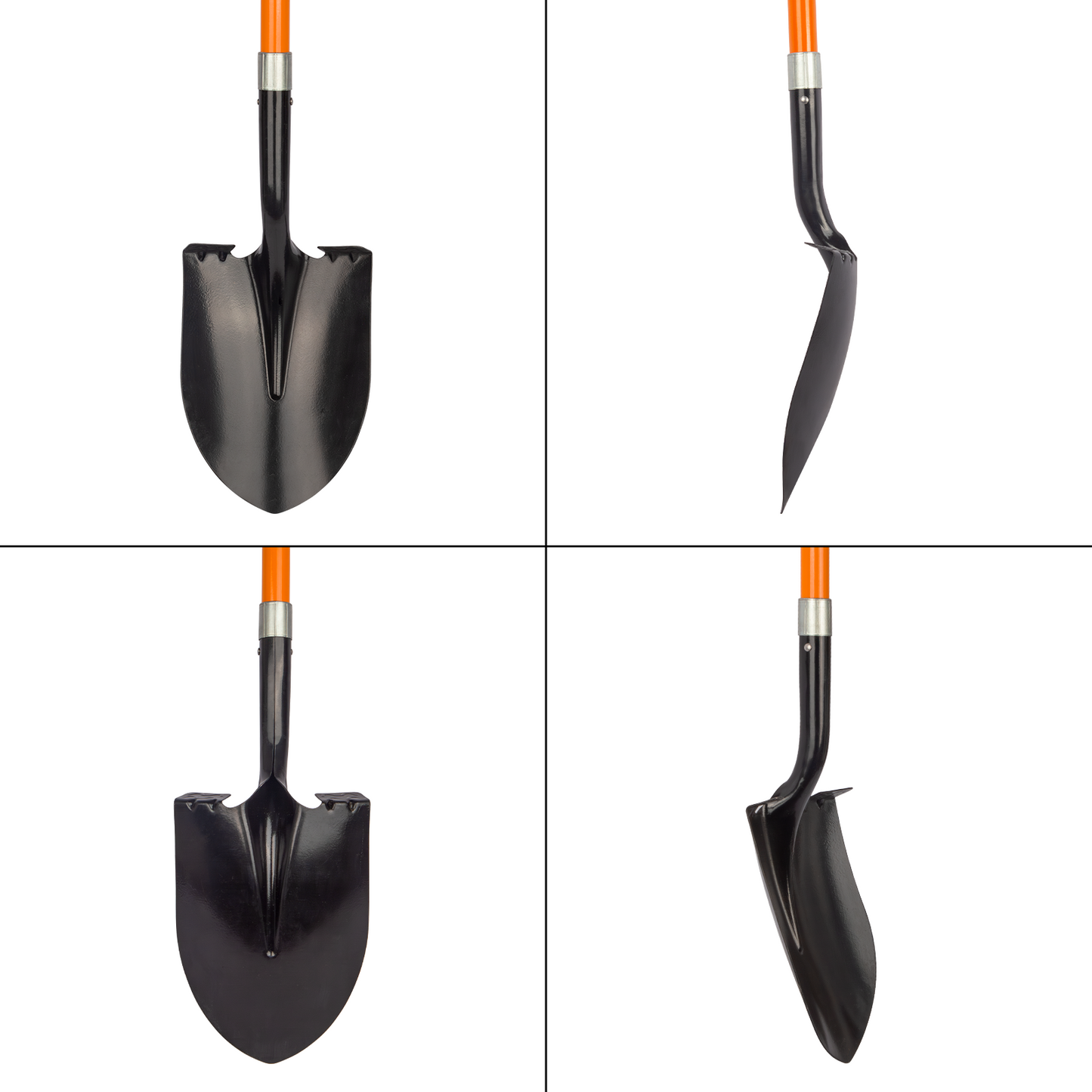 VNIMTI Shovel for Digging, 56 Inches Heavy Duty Shovel for Gardening, Round Shovel for Digging with Fiberglass Handle (Orange) - VNIMTI Tools