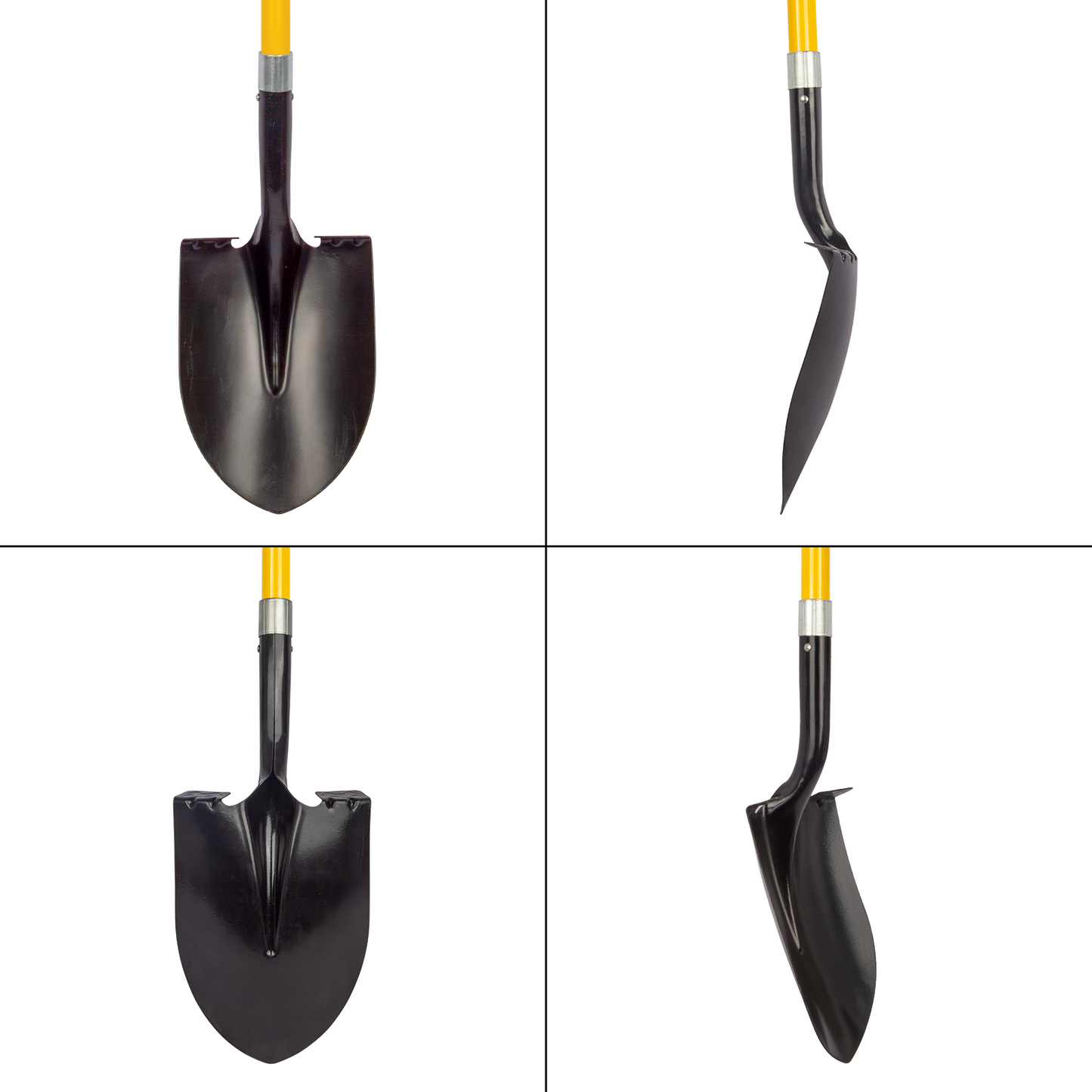 VNIMTI Shovel for Digging, 56 Inches Heavy Duty Shovel for Gardening, Round Shovel for Digging with Fiberglass Handle (Yellow)
