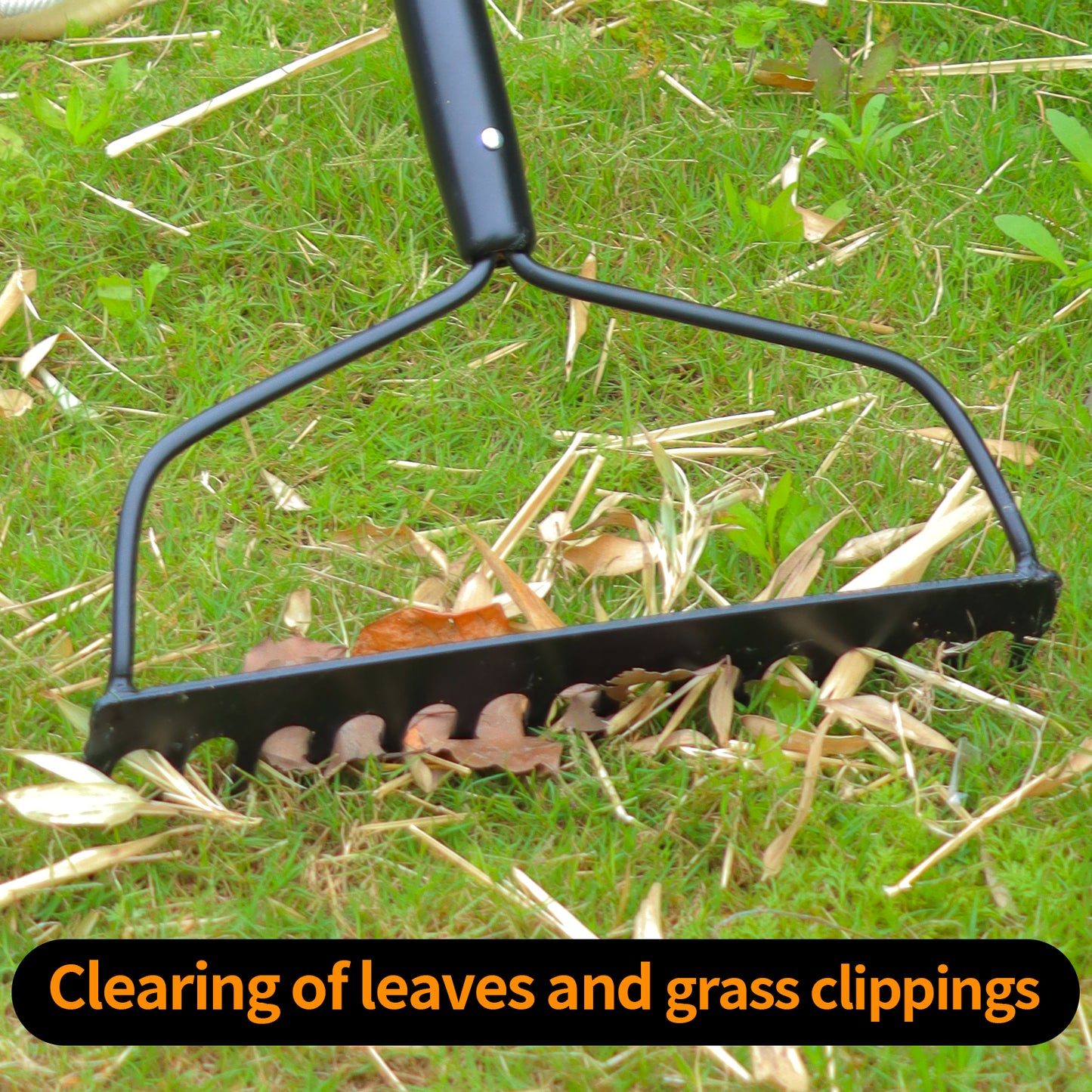 VNIMTI Garden Rake for Gardening, Heavy Duty Garden Rake for Lawns, 14 Tines Bow Rake with Fiberglass Handle, 58 Inches - VNIMTI Tools