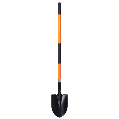 VNIMTI Shovel for Digging, 56 Inches Heavy Duty Shovel for Gardening, Round Shovel for Digging with Fiberglass Handle (Orange) - VNIMTI Tools