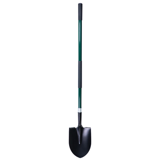 VNIMTI Shovel for Digging, 56 Inches Heavy Duty Shovel for Gardening, Round Shovel for Digging with Fiberglass Handle (Green)