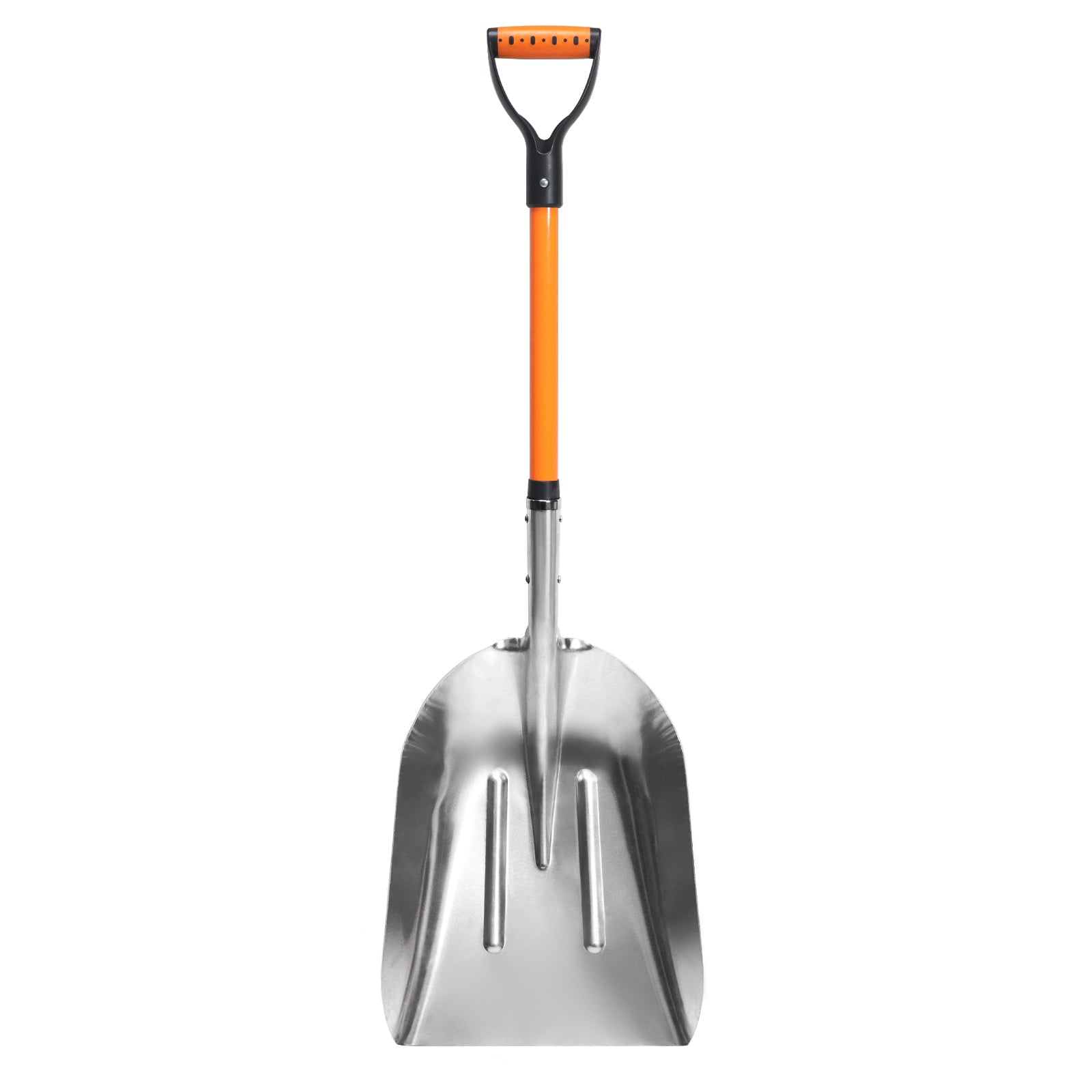 VNIMTI Aluminum Snow Shovel for Driveway, Large Capacity Snow Shovel for Snow Removal, Metal Snow Shovel with Fiberglass D-Handle, 45 Inches - VNIMTI Tools