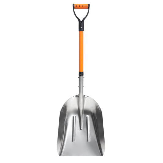VNIMTI Aluminum Snow Shovel for Driveway, Large Capacity Snow Shovel for Snow Removal, Metal Snow Shovel with Fiberglass D-Handle, 45 Inches