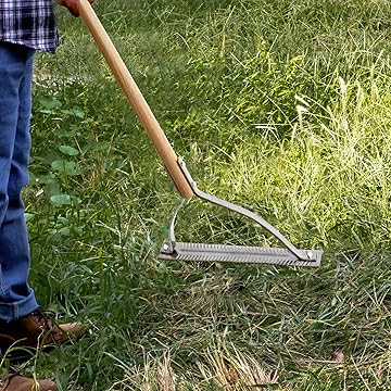 VNIMTI Grass Cutter Tool, Manual Weed Cutter with Hardwood Handle, 41 Inches