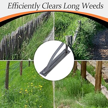 VNIMTI Grass Cutter Tool, Manual Weed Cutter with Hardwood Handle, 41 Inches